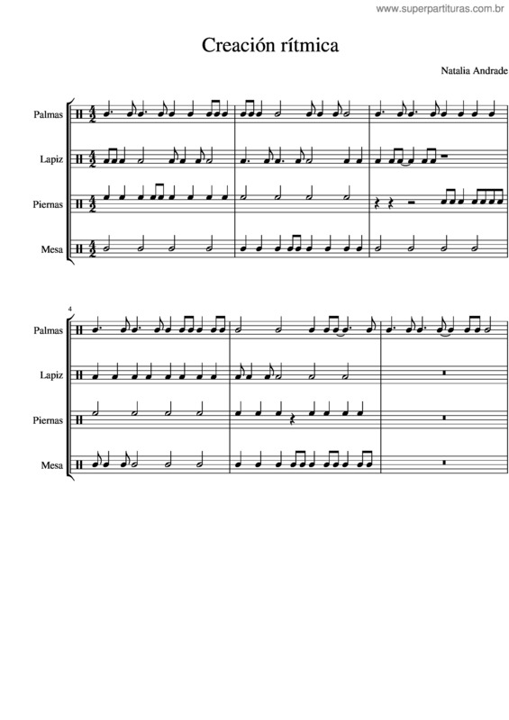 Partitura da música Creacion Ritmica