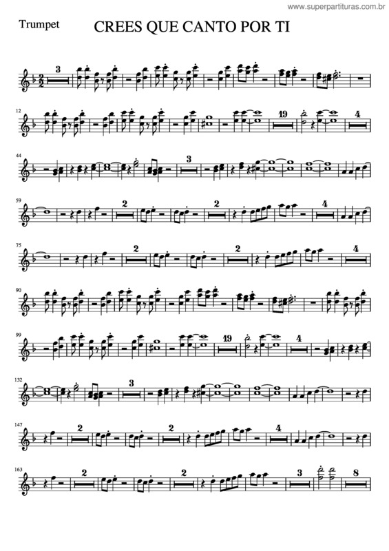 Partitura da música Crees Que Canto Por Ti v.2