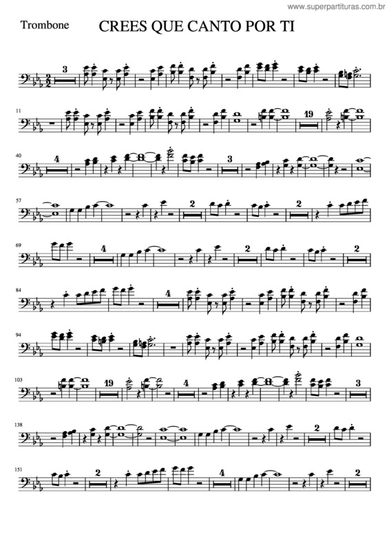 Partitura da música Crees Que Canto Por Ti
