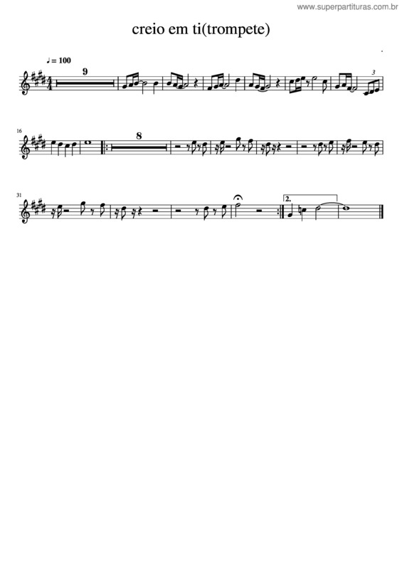 Partitura da música Creio Em Ti v.8