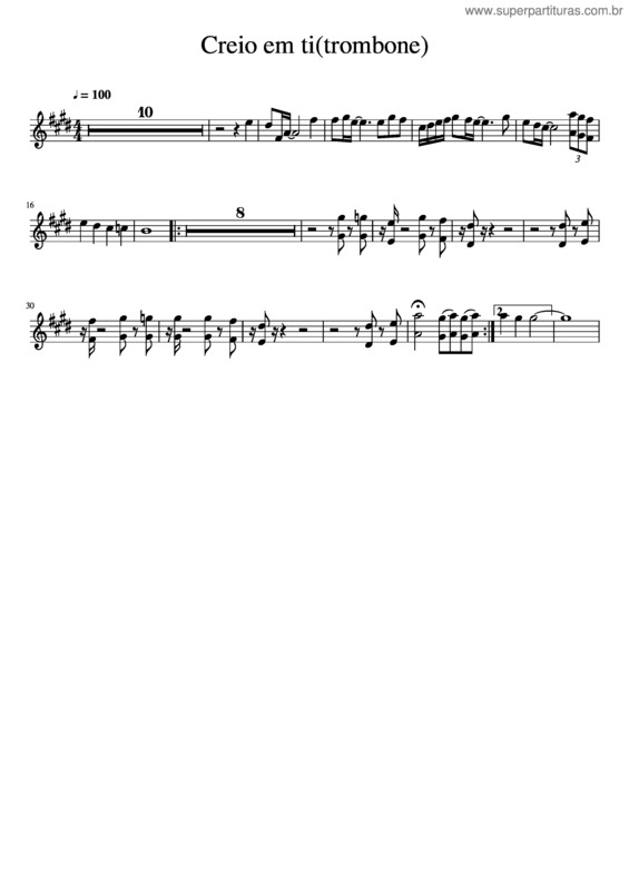Partitura da música Creio Em Ti v.9