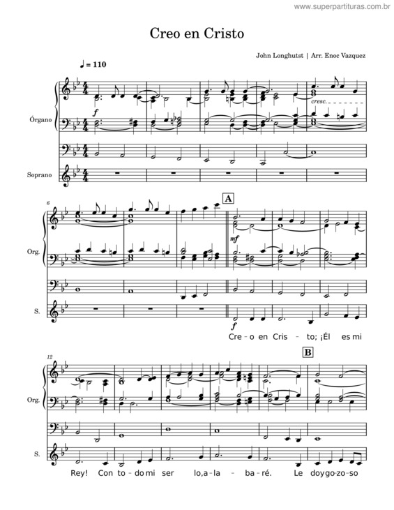 Partitura da música Creo En Cristo – Soprano