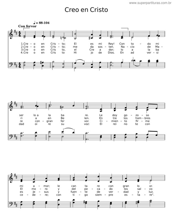 Partitura da música Creo En Cristo v.2