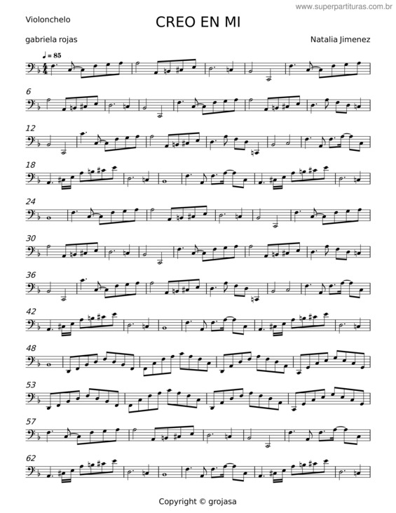 Partitura da música Creo En Mi – Natalia Jiménez v.2