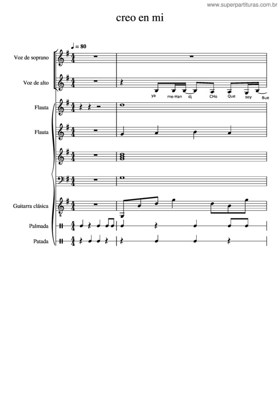 Partitura da música Creo En Mi – Natalia Jiménez
