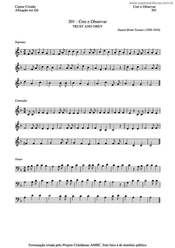 Partitura da música Crer E Observar v.5