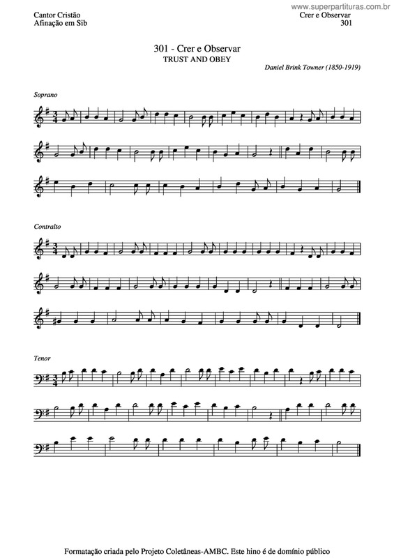 Partitura da música Crer E Observar v.6