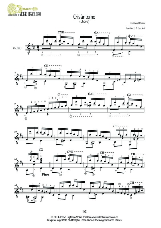 Partitura da música Crisantemo v.4