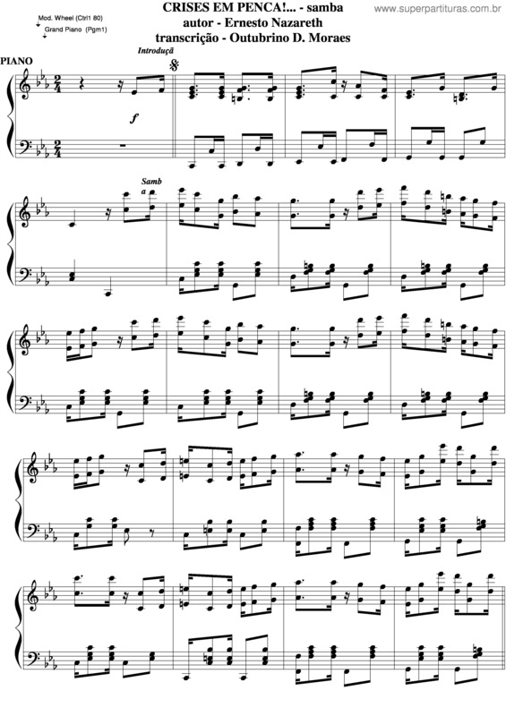 Partitura da música Crises Em Penca v.2