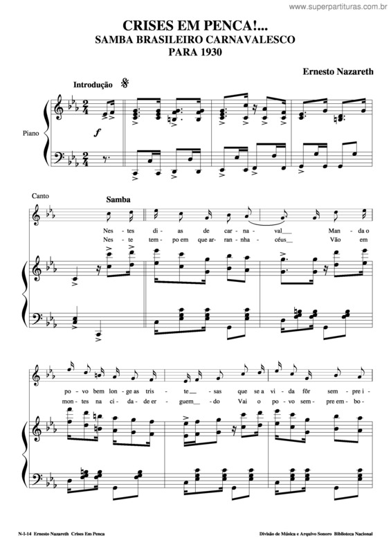 Partitura da música Crises Em Penca v.3