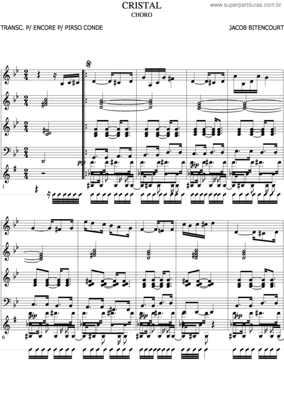 Partitura da música Cristal v.3