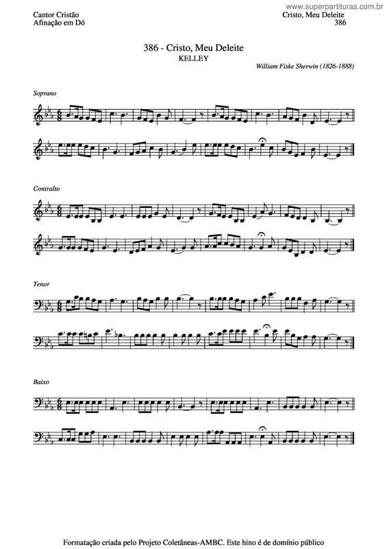 Partitura da música Cristo, Meu Deleite v.2