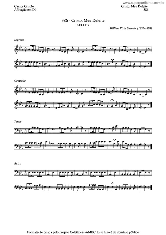 Partitura da música Cristo, Meu Deleite v.2