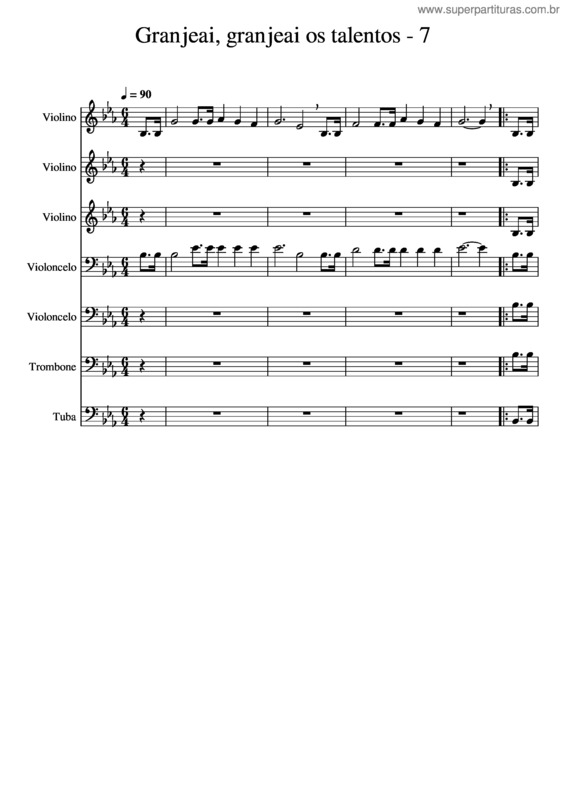 Partitura da música Cristo, Meu Mestre... – Congregação Cristã No Brasil