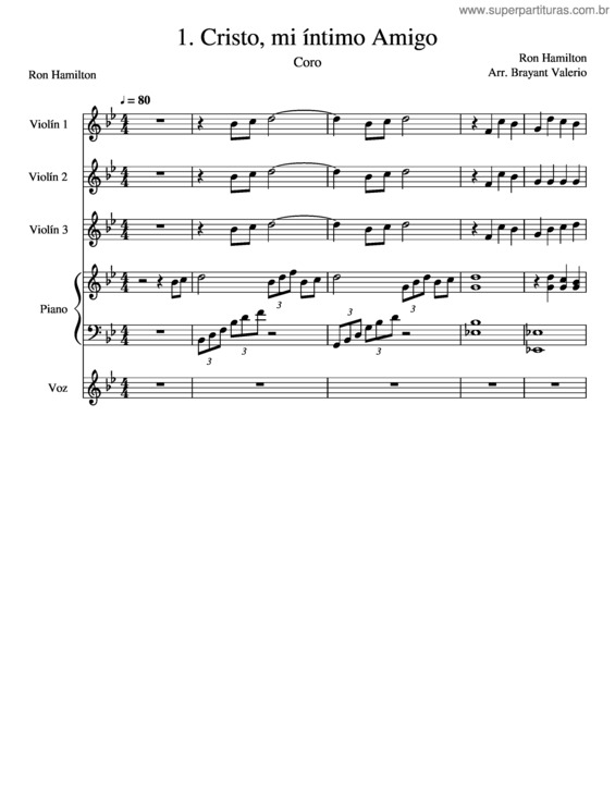 Partitura da música Cristo, Mi Íntimo Amigo Coro