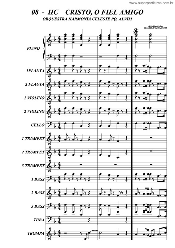 Partitura da música Cristo, O Fiel Amigo - 08 HC