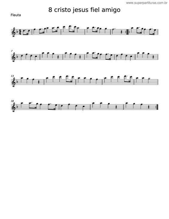 Partitura da música Cristo, O Fiel Amigo – Misc Tunes v.3