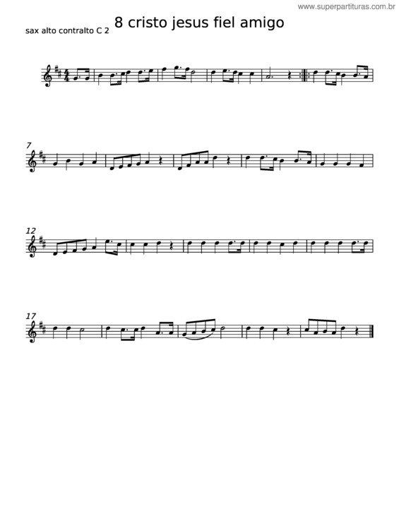 Partitura da música Cristo, O Fiel Amigo – Misc Tunes