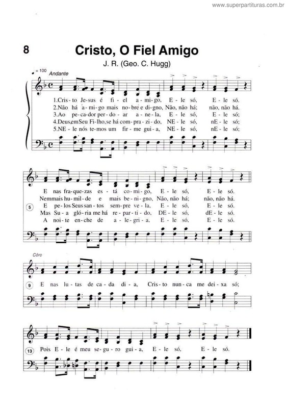 Partitura da música Cristo, O Fiel Amigo v.2