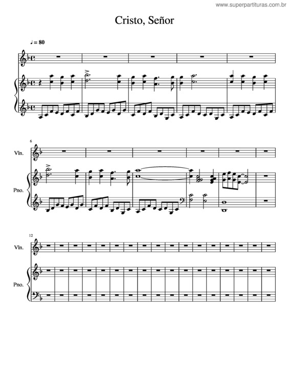 Partitura da música Cristo, Señor v.2