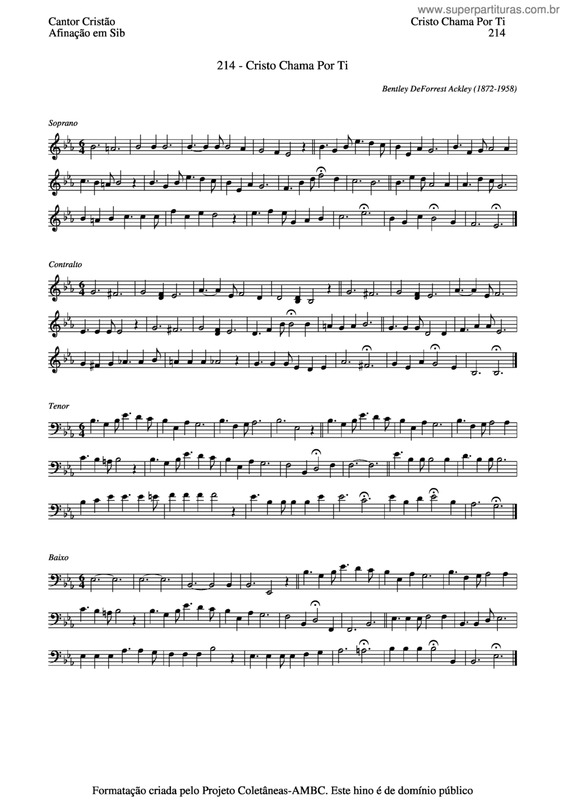 Partitura da música Cristo Chama Por Ti v.3