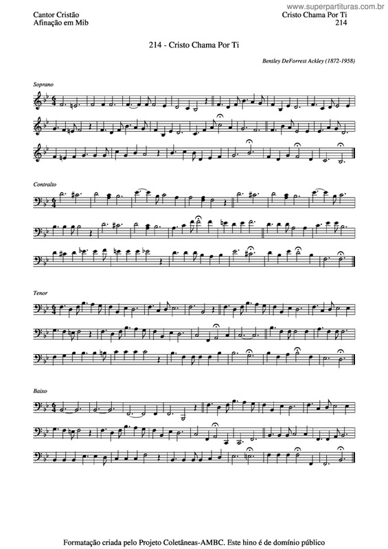 Partitura da música Cristo Chama Por Ti v.4