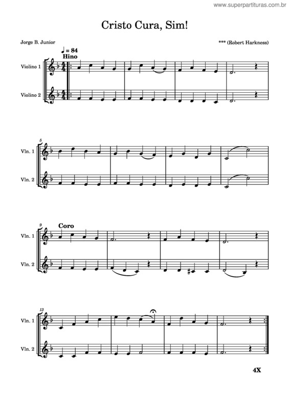 Partitura da música Cristo Cura, Sim! 07