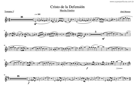 Partitura da música Cristo De La Defensi N