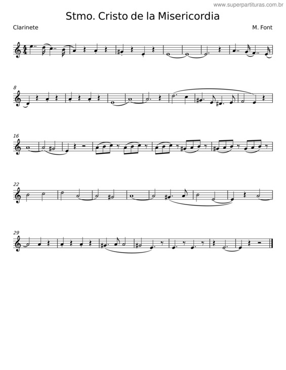 Partitura da música Cristo De La Misericordia – Manuel Font v.2