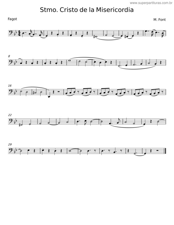 Partitura da música Cristo De La Misericordia – Manuel Font