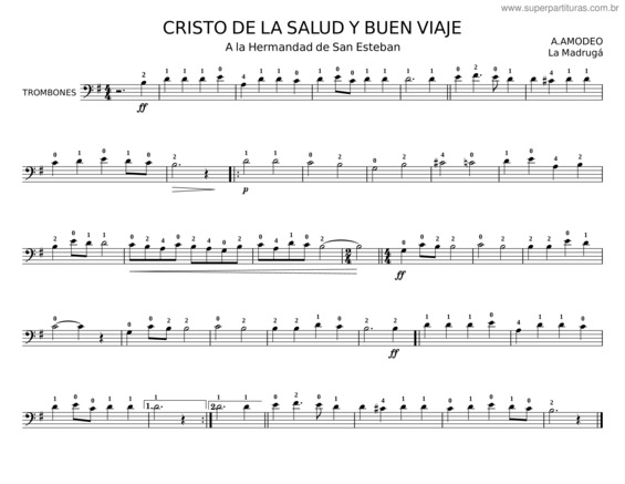 Partitura da música Cristo De La Salud Y Buen Viaje