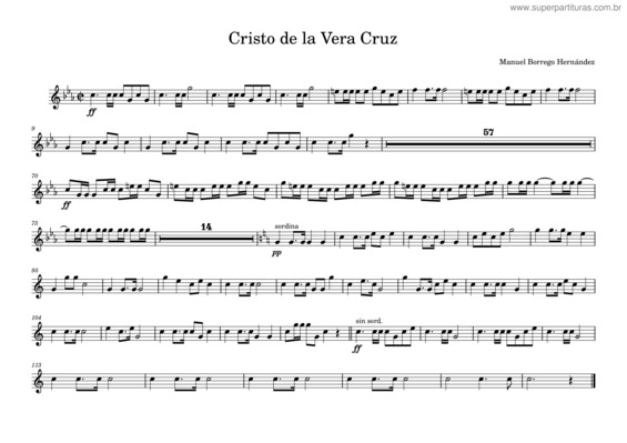 Partitura da música Cristo De La Vera Cruz – Manuel Borrego Hernandez