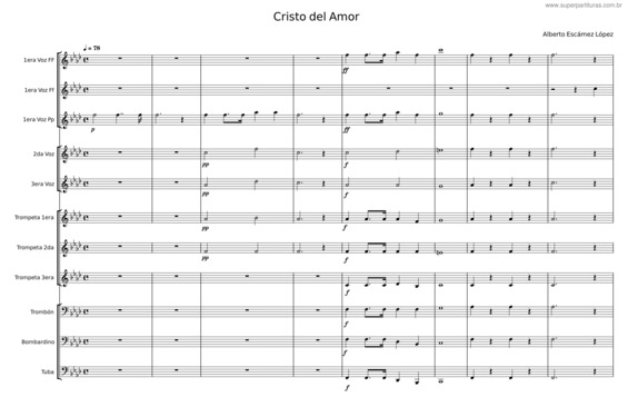 Partitura da música Cristo Del Amor