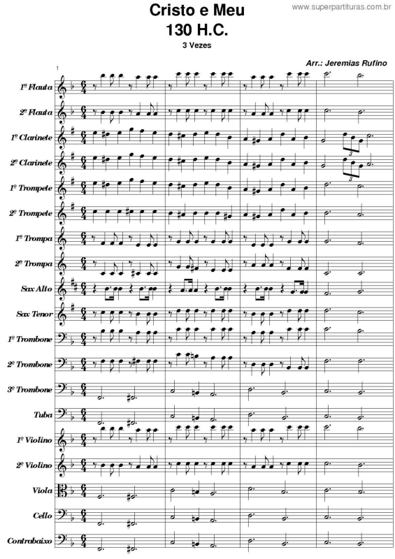 Partitura da música Cristo É Meu - 130 HC v.2