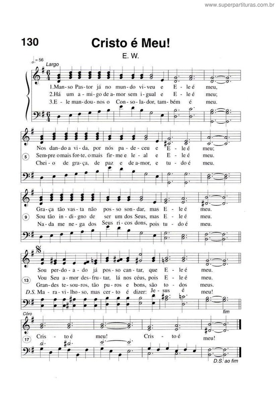 Partitura da música Cristo É Meu!