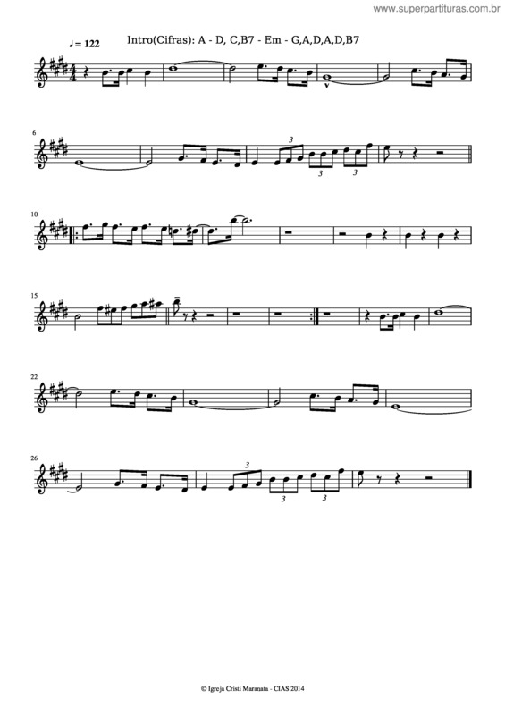 Partitura da música Cristo É Meu Amigo–Icm Sax Tenor