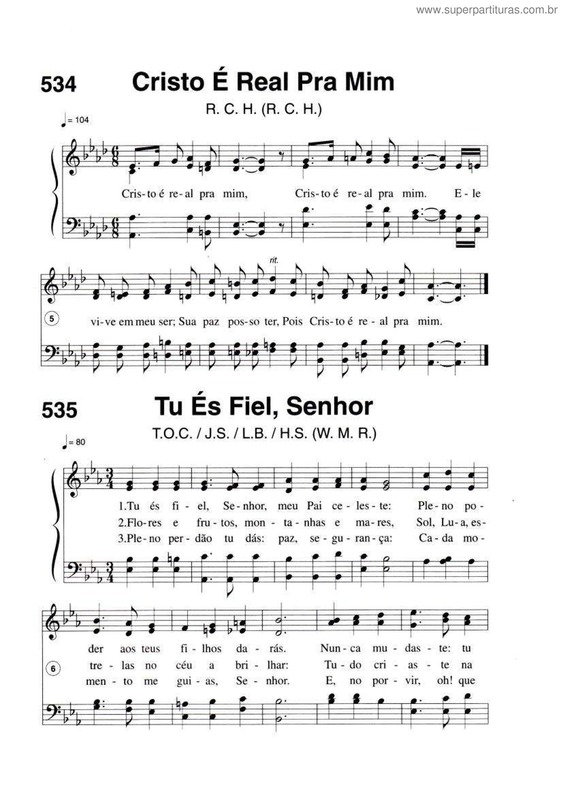 Partitura da música Cristo É Real Pra Mim v.2