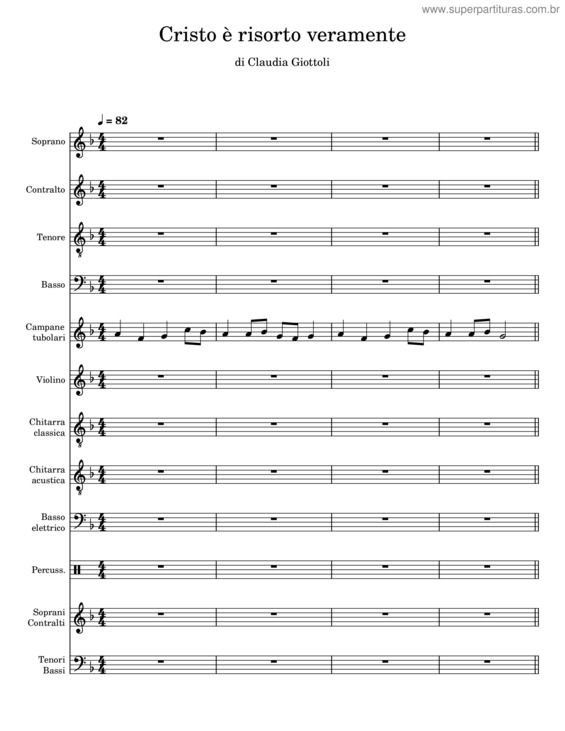 Partitura da música Cristo È Risorto Veramente – Claudia Giottoli v.3