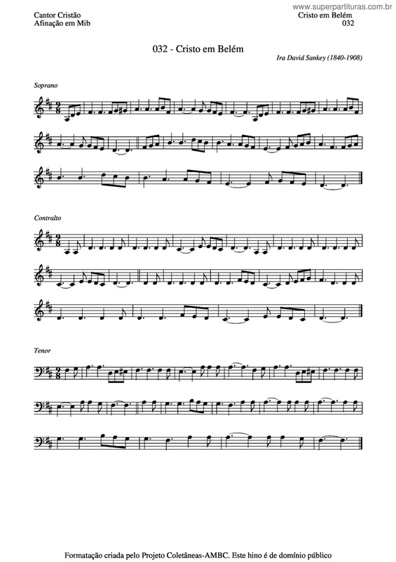 Partitura da música Cristo Em Belém v.4