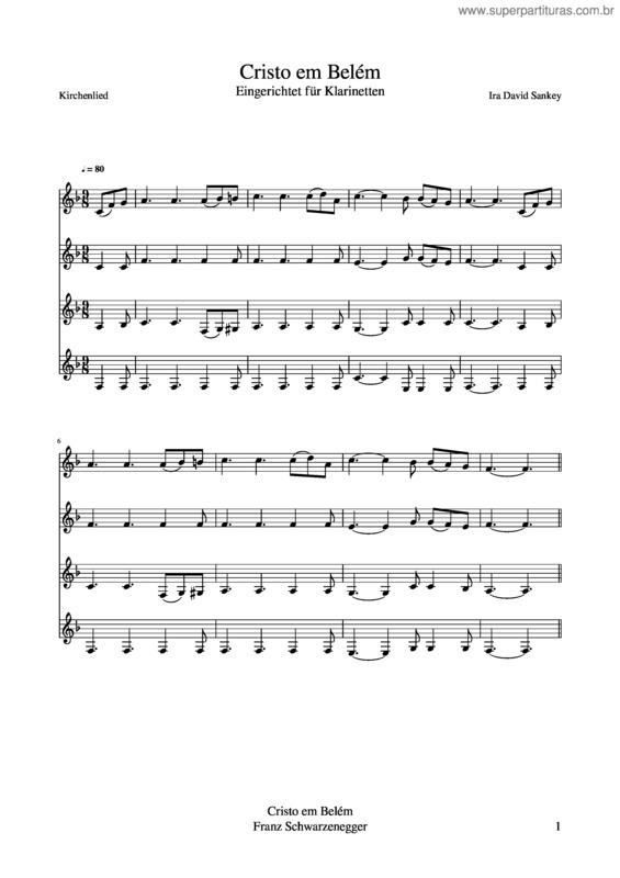 Partitura da música Cristo Em Belém v.5