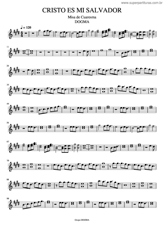 Partitura da música Cristo Es Mi Salvador – Violín