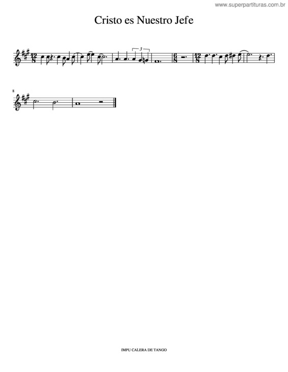 Partitura da música Cristo Es Nuestro Jefe