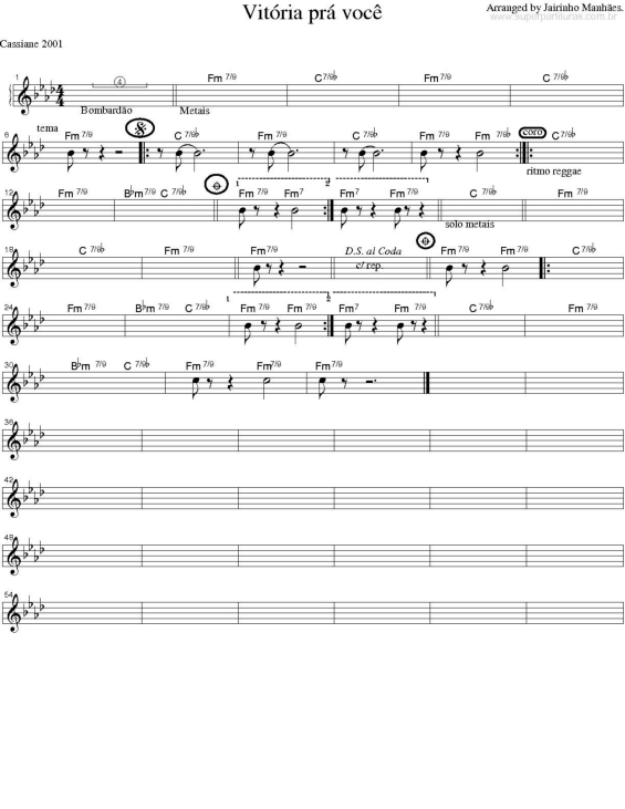 Partitura da música Cristo Está Comigo