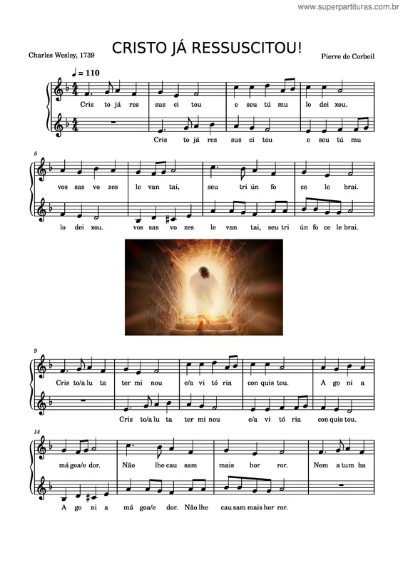 Partitura da música Cristo Já Ressuscitou v.4