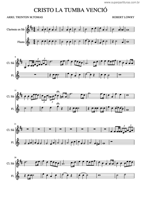 Partitura da música Cristo La Tumba Venció