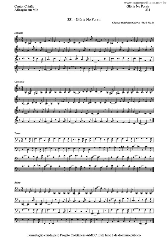 Partitura da música Cristo No Porvir
