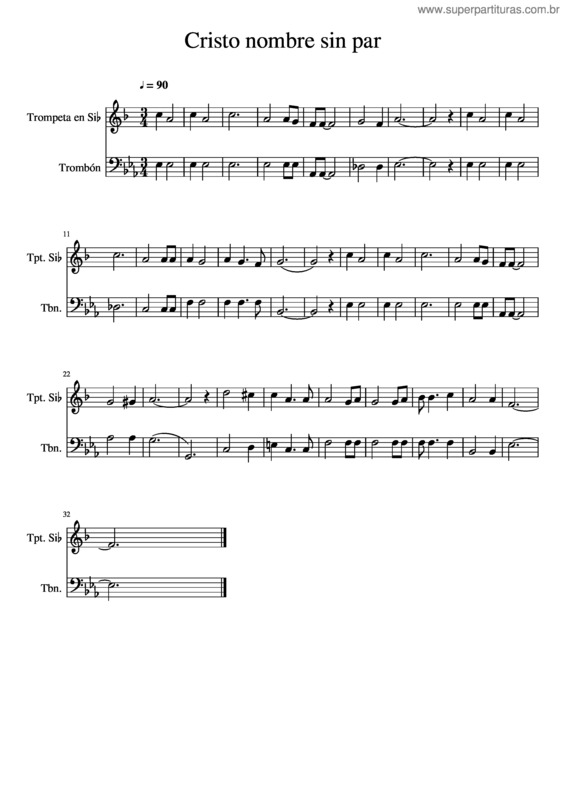 Partitura da música Cristo Nombre Sin Par