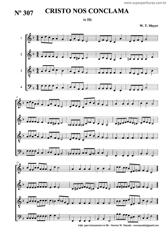 Partitura da música Cristo Nos Conclama v.2