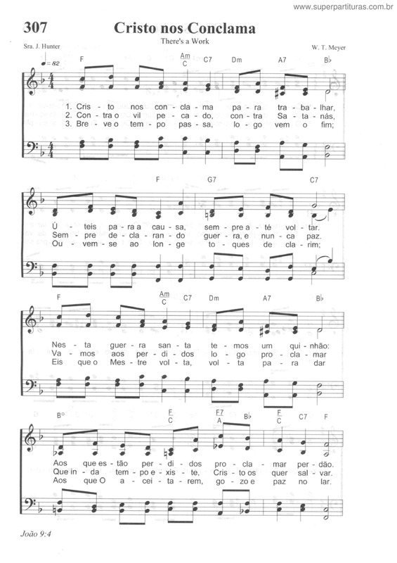 Partitura da música Cristo Nos Conclama