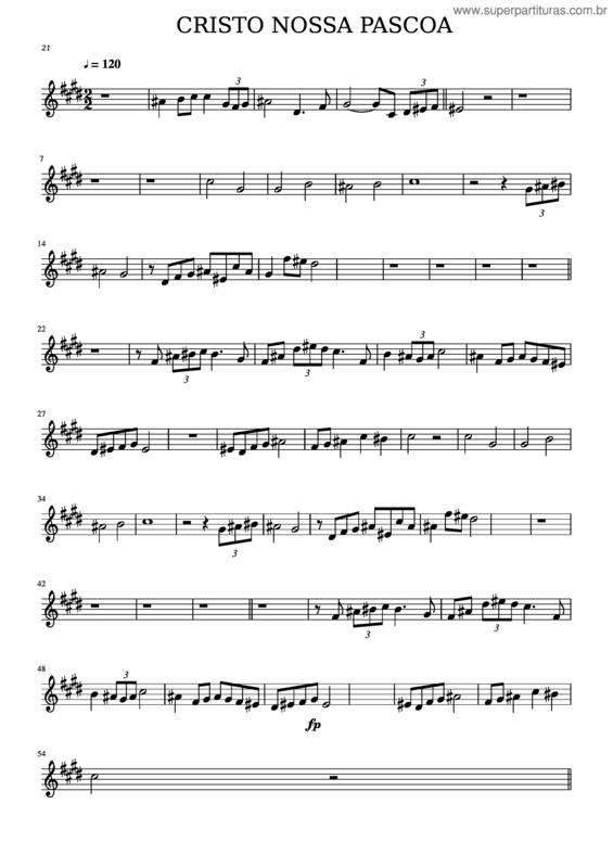 Partitura da música Cristo Nossa Pascoa v.2